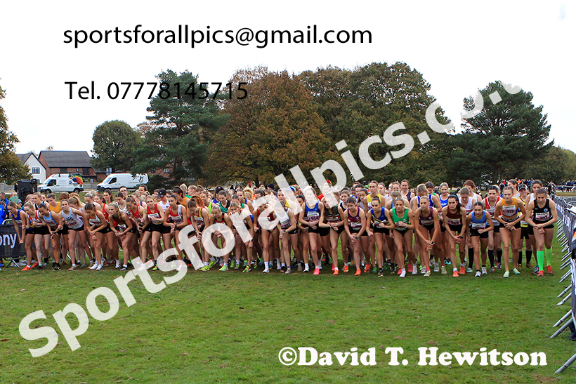 Senior Womens 2024 National Cross Country Relays, Berry Hill Park, Mansfield.   Photo: David T. Hewitson/Sports for All Pics